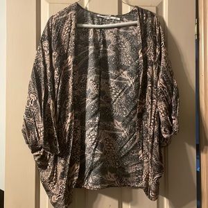 Cream and black kimono